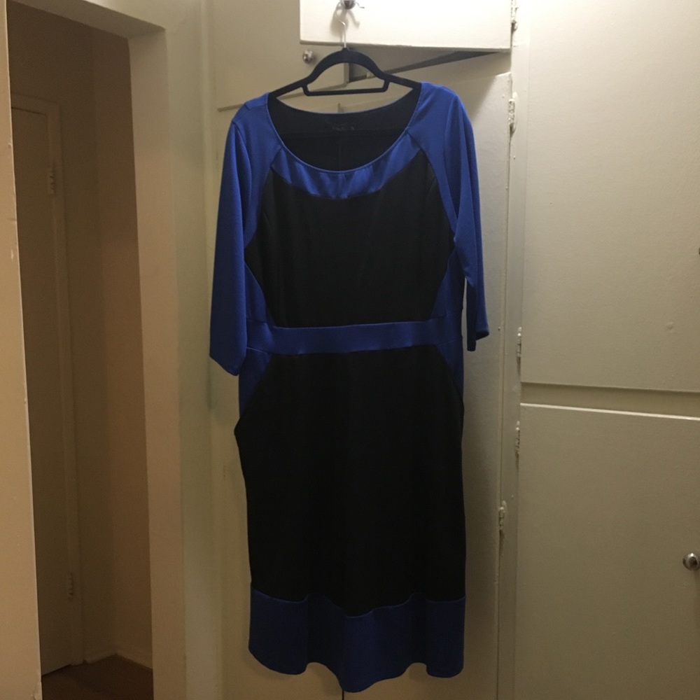 Igigi Evey Colorblock Dress - Royal/Black